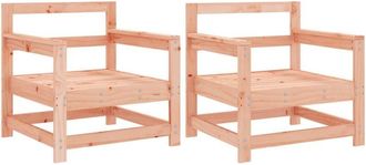 vidaXL Sillones De Jard&iacute;n 2 Unidades Madera Maciza Douglas Vidaxl
