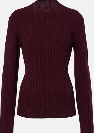 Victoria Beckham Ribbed-knit wool and cashmere sweater