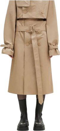 VETEMENTS Falda midi deconstruida estilo trench - Skirts - Mujer - Beige - XS
