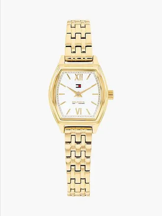 Tommy Hilfiger Reloj de eslabones con esfera blanca cuadrada