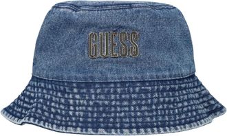 Guess Denim Regenhoed - Dames - Hoeden - Blauw - L - Denim - Accessoires