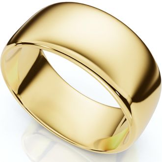 Pompeii3 9mm Dome High Polished Wedding Band 14K Yellow Gold Size Selectable