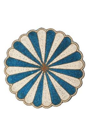 Tiramisu Scalloped Beaded Placemat in Blue at Nordstrom Rack