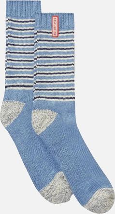 Sealskinz Mens Sealskinz Oby Bamboo Stripe Socks Blue - Size: 9.5/13/12.5/12/11.5/11/9/16/15.5/15/14.5/14/13.5/10.5/10