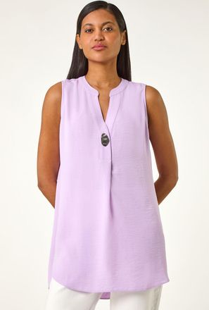 Roman Longline Buttoned Vest Top