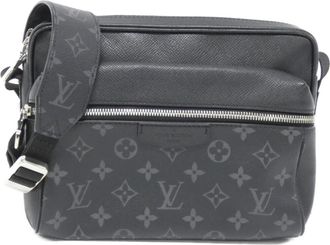 Louis Vuitton Black Coated Canvas Leather Shoulder Bag (Pre-Owned)
