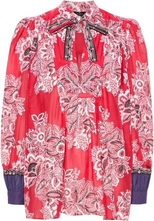 Etro Paisley Blouse - Dames - Blouses - Veelkleurig - 2XS - Katoen - Overhemden