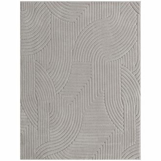 HOMCOM Alfombra para sal&oacute;n 230x160x1.7 cm gris