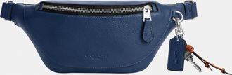 Coach Mens Warren Mini Belt Bag With Charms - Dark Blue Leather - One Size