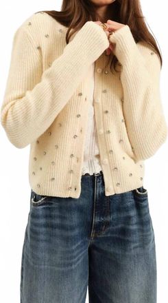 Maxine Muse Embellished Crewneck Top In Ivory