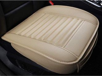 OEM Fundas Universales De Cuero Sint&eacute;tico Pu Para Asientos De Coche, Dise&ntilde;o Ultratranspirable Y Antideslizante, 52 X 50 Cm (1 Pieza, Beige)