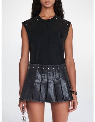 Dion Lee Unisex Logo-Embossed Cotton Tank Top In Black