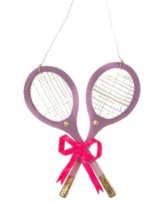 Cody Foster & Co. Tennis Racket & Bows Ornament