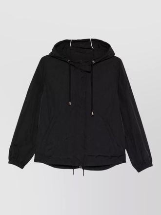 Emporio Armani hooded nylon jacket drawstring hem cuffs