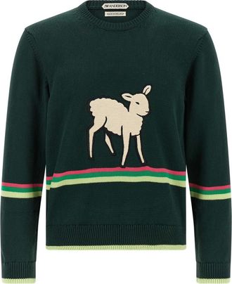 J.W.Anderson Green Crew Neck Sweater