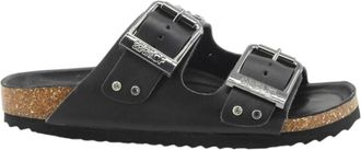 Colors Of California Two Buckle Sandal - Dames - Sandalen - Zwart - 36 EU - Leer - Schoenen