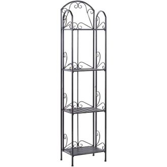 Beliani Beliani - 4 Tier Bathroom Shelves Metal Storage Unit Vintage Style Black Valdivia
