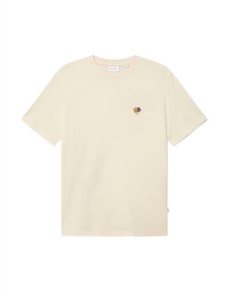 Les Deux Mens Felipe Crew Neck Patch Tee In Ivory