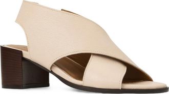 Aquatalia Dovera Weatherproof Slingback Sandal in Sand Pebble Leather at Nordstrom, Size 10.5