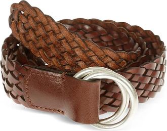 Anderson's twisted leather belt - Brown