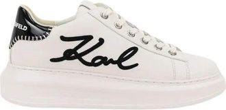 Karl Lagerfeld Kapri Cornelly Signia Stitch - Dames - Sneakers - Wit - 36 EU - Leer - Schoenen