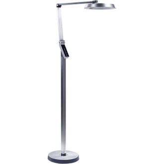 Beliani Beliani - Floor led Lamp Office Task Light Synthetic Material Aluminium Dimming Silver Carina