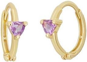 Bony Levy 14K Yellow Gold Amethyst Huggie Hoop Earrings at Nordstrom Rack