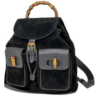 Gucci Pre-owned Backpacks, female, Black, Size: ONE SIZE Pre-owned Vintage Backpack