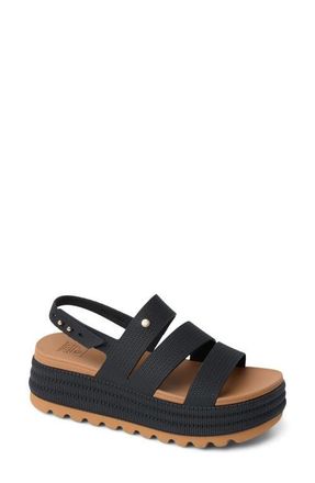Reef Water Vista Hi Sandal in Black/Natural at Nordstrom, Size 10