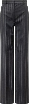 Max Mara Straight Broeken - Dames - Wijde Broeken - Blauw - XS - Broeken