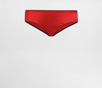 Dolce & Gabbana Satin Panties - Woman Underwear Red Silk 1