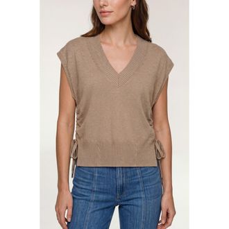 Liverpool L.A. V Neck Dolman Sweater in Hrvst Khki Mlng at Nordstrom, Size X-Large