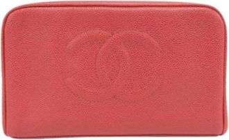 Chanel Pre-owned Clutches, female, Red, Size: ONE SIZE Pre-owned Vintage Pouch