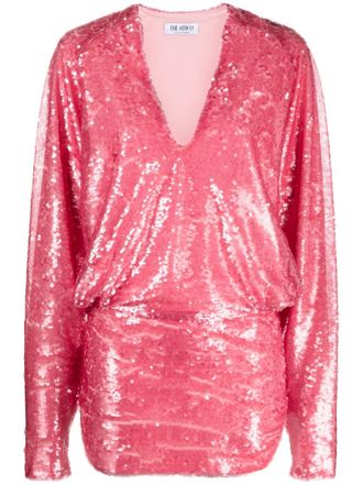 The Attico Gael Sequined Mini Dress