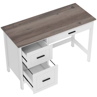 HOMCOM Escritorio peque&ntilde;o 120x50x76.2 cm blanco
