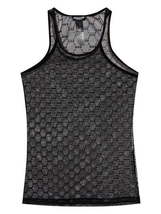 Dsquared2 Mesh Monogram Tank Top