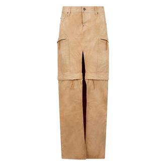 Dsquared2 Maxi Skirts, female, Beige, Size: XS Utility Distressed Maxi Skirt