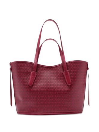 Coccinelle Mantas shopper met monogram-print - Rood