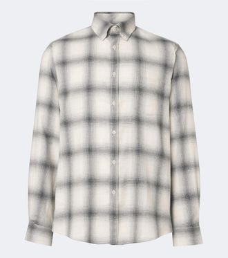 Sunspel Camicia in flanella di cotone a quadri