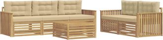 vidaXL Conjunto De Sof&aacute;s De Exterior 6 Uds. Y Beige Vidaxl