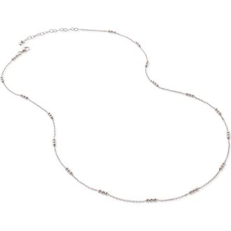 Monica Vinader Triple Beaded Chain Necklace in Silver at Nordstrom