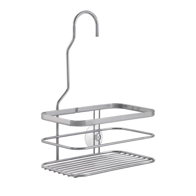 Metaltex Duschenboy – Faltbarer Duschhocker, 25x11x43-53 Cm, Silberfarben, Made In Italy