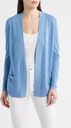Anne Klein Malibu Open Front Cardigan in Lagoon at Nordstrom, Size X-Large P