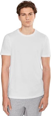 Commando Pima Cotton Crew Neck Undershirt Mens T Shirt White : SM, Cotton/Elastane