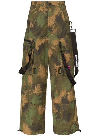 Off-white camouflage loose cargo trousers - men - Cotton/Cotton - 30 - Green