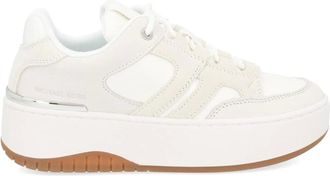 Michael Kors Schoenen, Dames, Wit, 37 1/2 EU, Leer, Ryder Leren Platform Sneaker