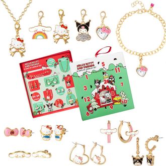 Hello Kitty Advent Calendar 12-Piece Jewelry Set with Earrings, Charms, and Bracelets in Multicolor at Nordstrom