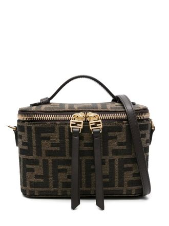 Fendi Vanity mini-tas met handgreep en FF-patroon - Bruin