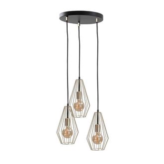 Netlighting Geo Cluster Pendant Ceiling Light Gold 32cm 3x E27