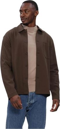 Selected Slmsol LS Overshirt - Heren - Jassen - Bruin - Maat: XL Katoen